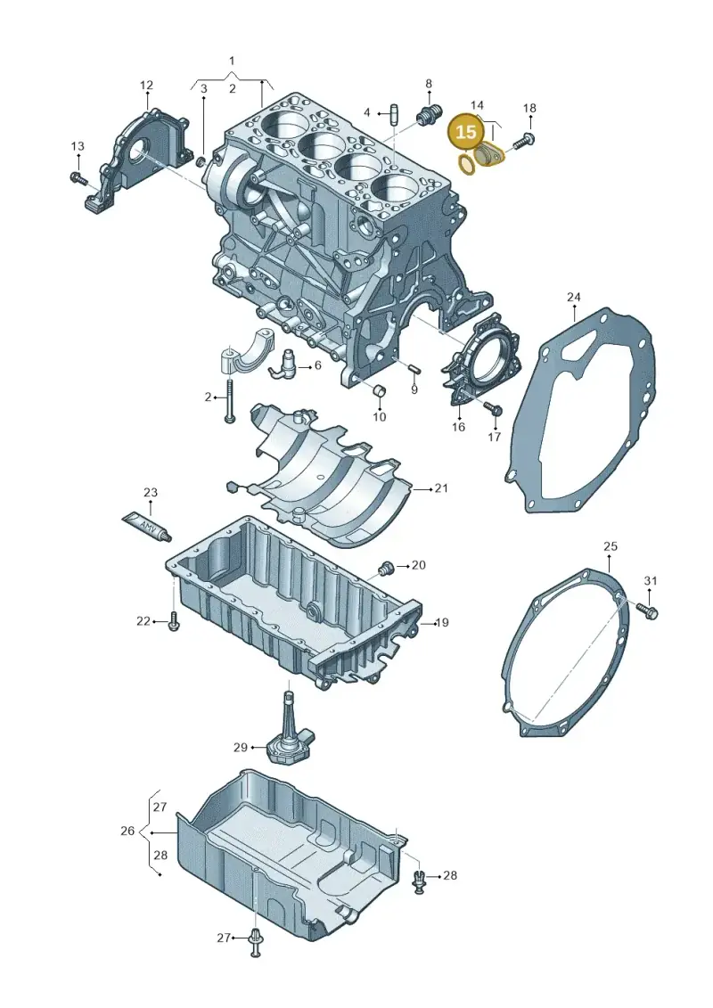 N10537701 — Volkswagen Caravelle (2015-2019) diagram 871103030, position 15