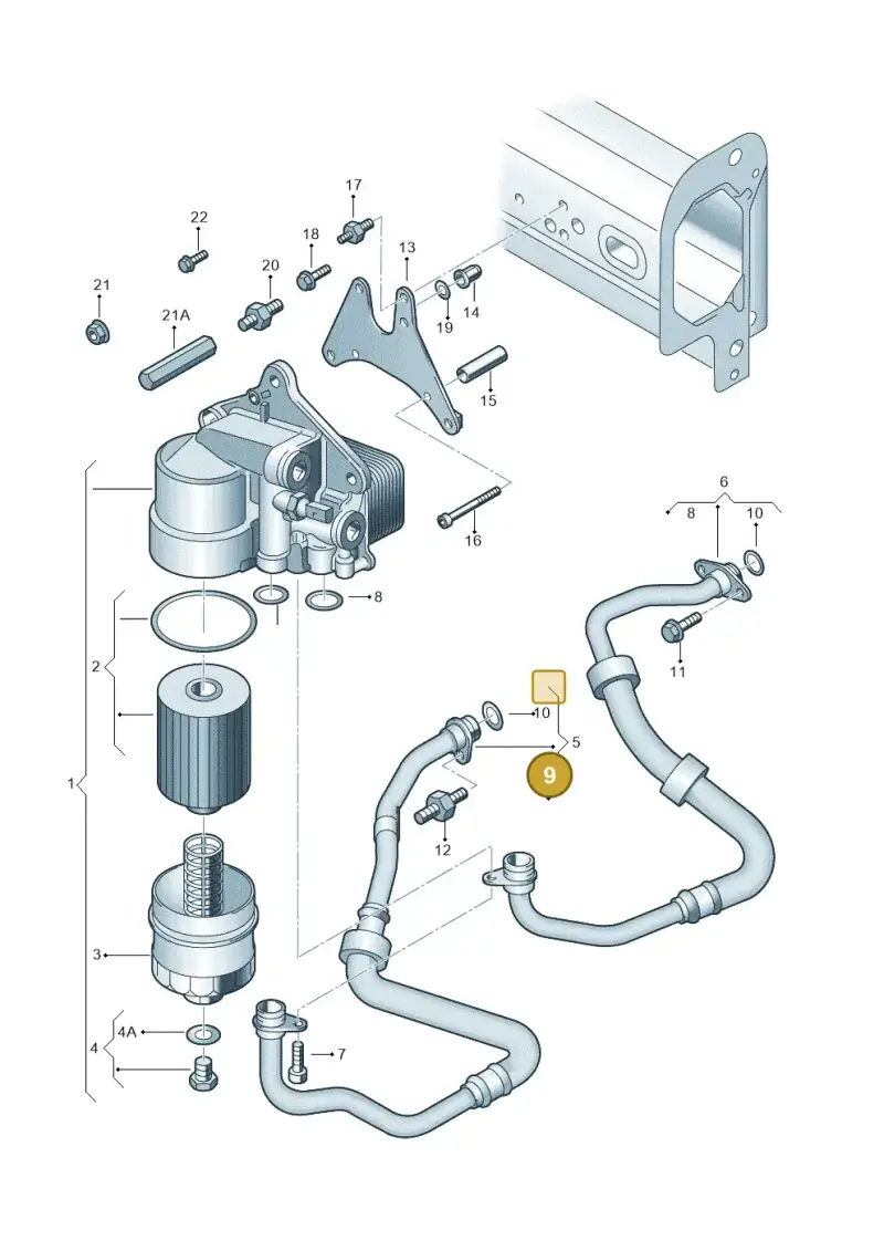 N10538201 — Volkswagen Phaeton (lang) (2003-2006) diagram 258115900, position 9