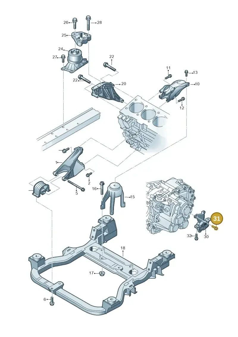 N10541002 — Volkswagen Caravelle (2015-2019) diagram 731199250, position 31
