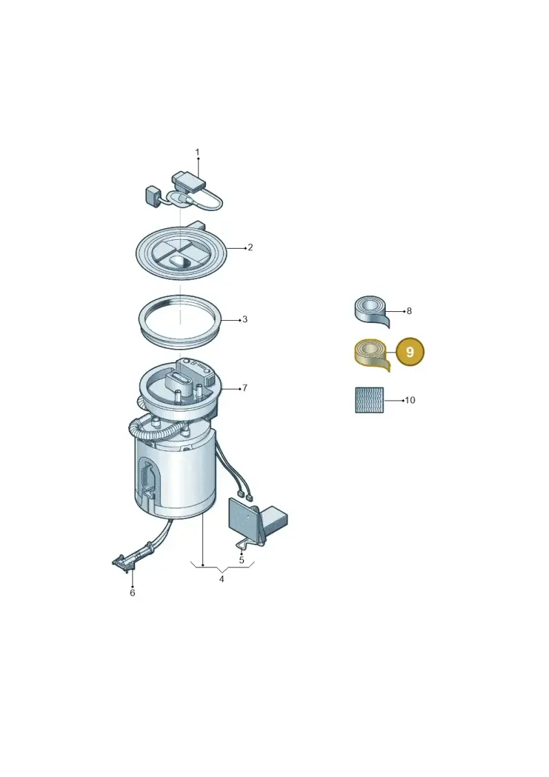 N10543602 — Volkswagen New Passat (2011-2019) diagram 714919300, position 9