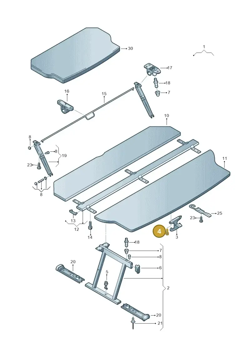 N10546402 — Volkswagen TRANSPORTER/4MOTION    07 (2006-2007) diagram 410885700, position 4