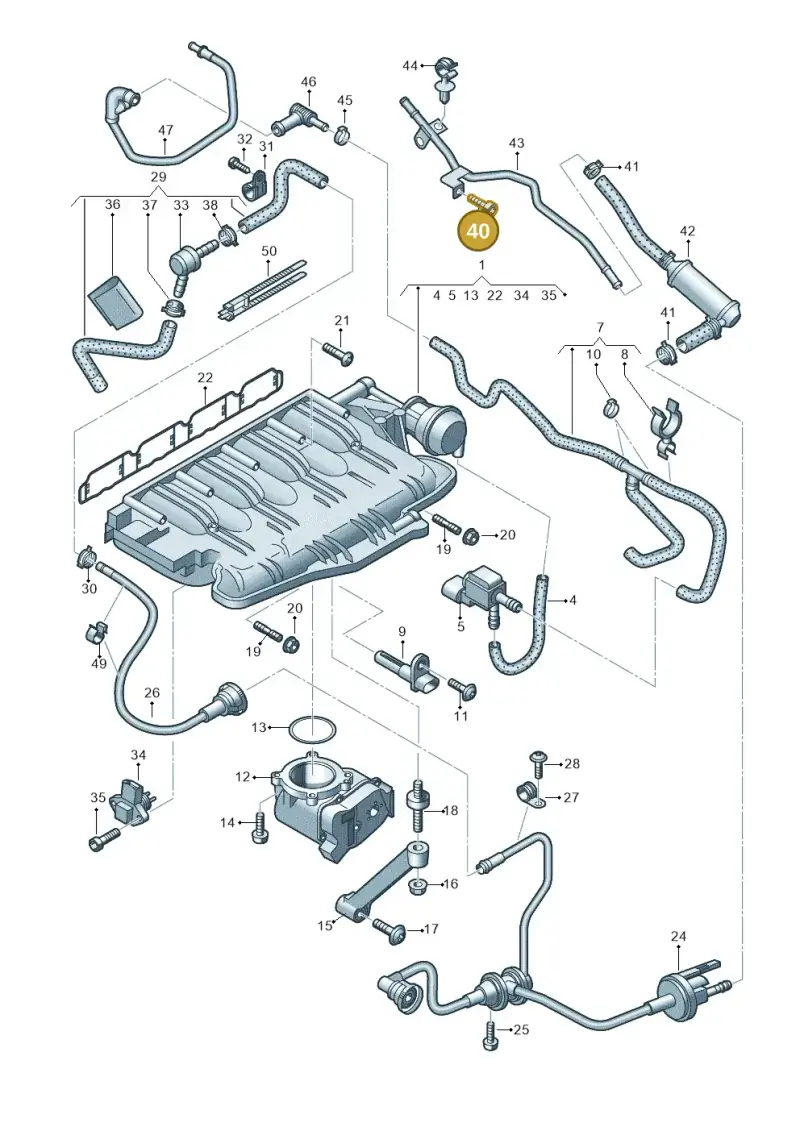 N10546402 — Audi A4 Av. Allroad (2008-2016) diagram 636133320, position 40