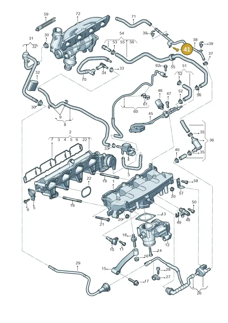 N10546402 — Audi Q5 qu. 2.0 TDI (2012-2017) diagram 736133220, position 41