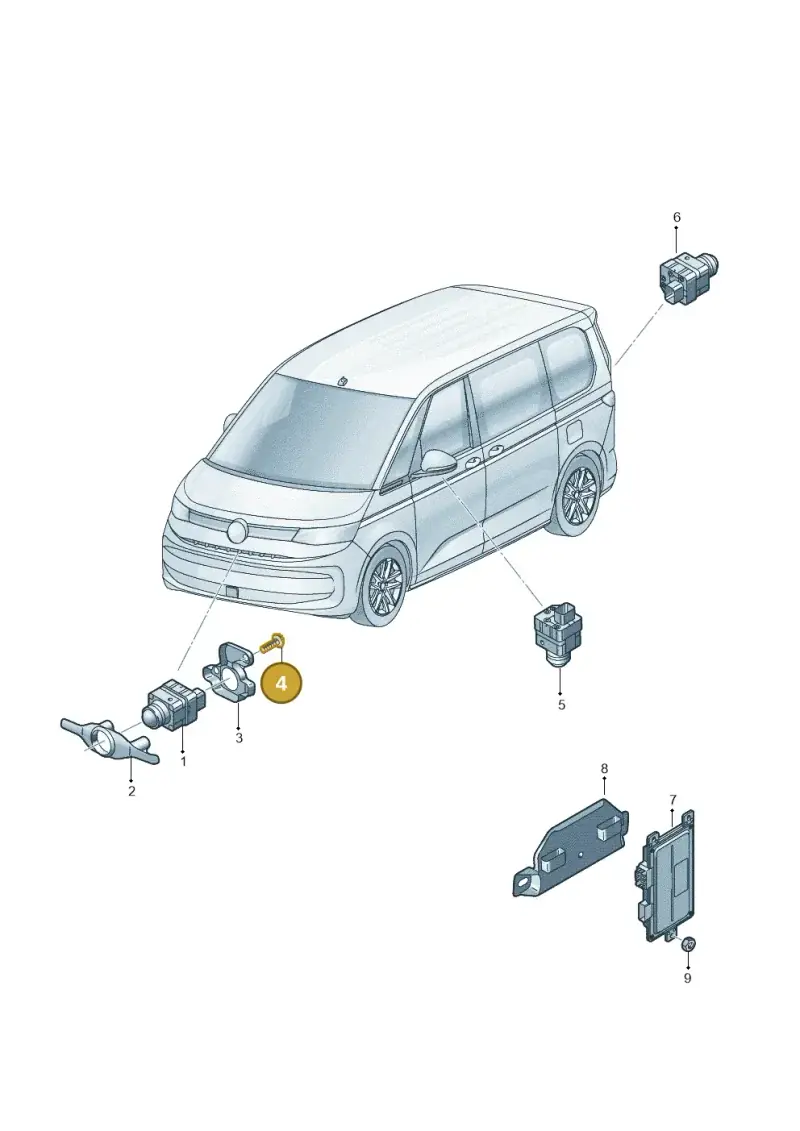 N10549603 — Volkswagen Multivan (2021-) diagram 7t0907125, position 4