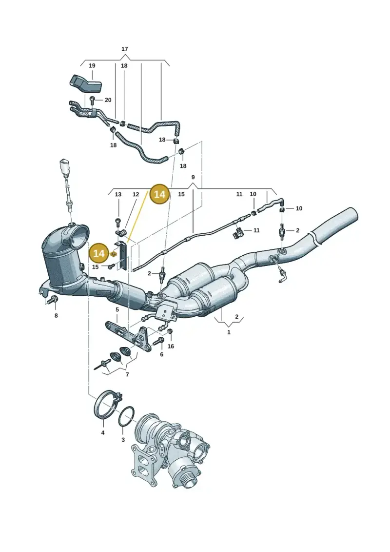 N10549703 — Volkswagen Tiguan 2.0 (2023-) diagram 5h0253050, position 14