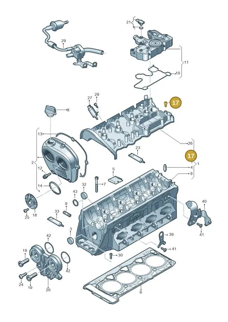N10554005 — Volkswagen Passat estate (2023-) diagram 3j0103381, position 17