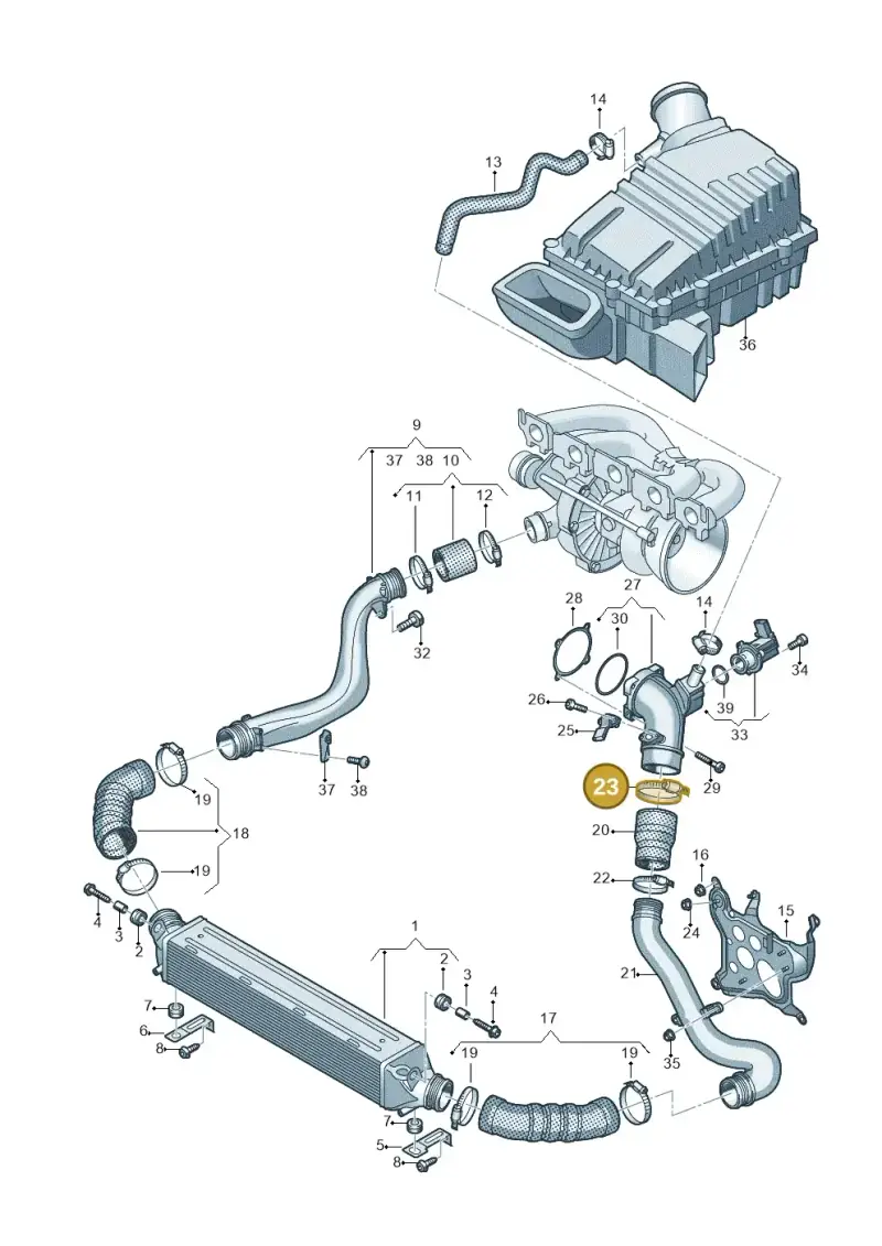 N10556301 — Audi RS3 Sportback (2015-2016) diagram 858145800, position 23