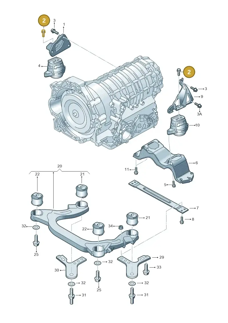 N10563402 — Volkswagen Phaeton 4motion (2010-2016) diagram 258399800, position 2
