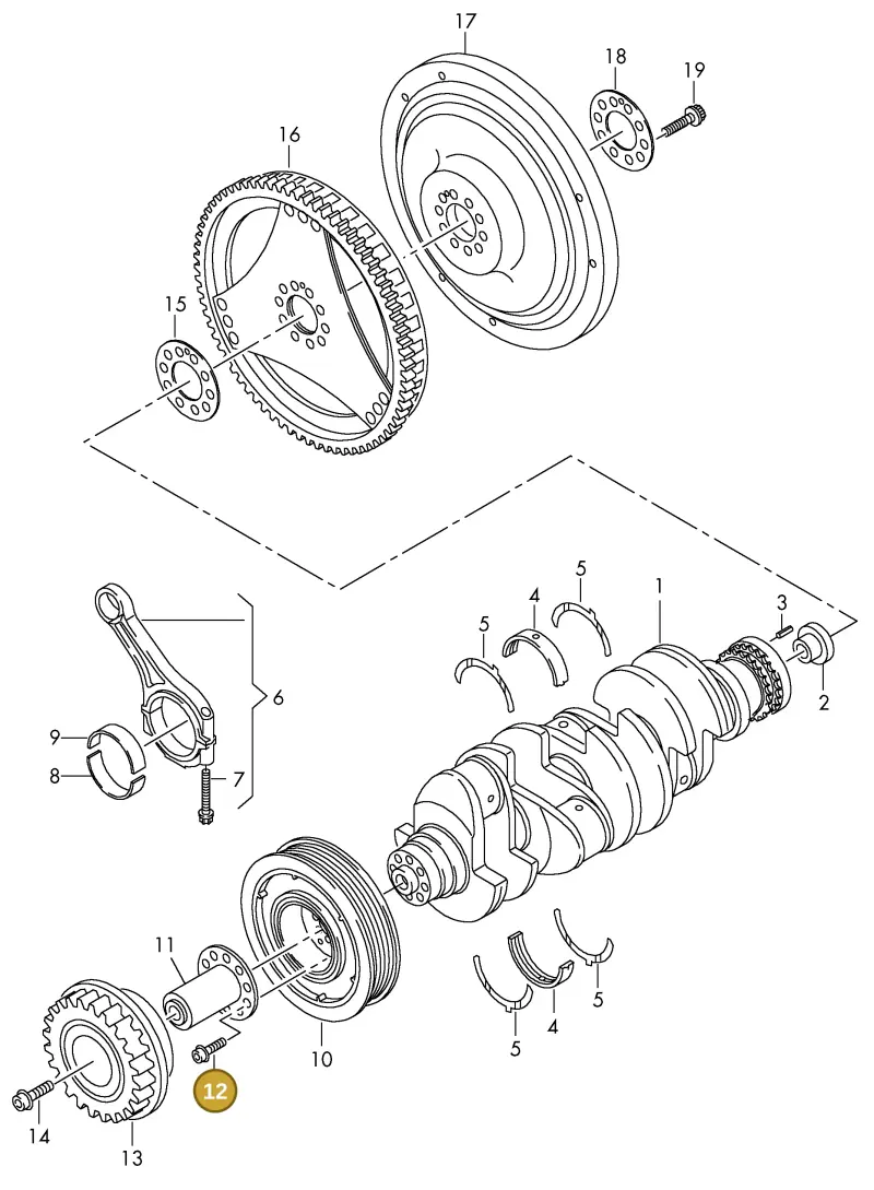 N10566601 — Volkswagen MARINE-MOTOR           02> (2002-) diagram 277105400, position 12
