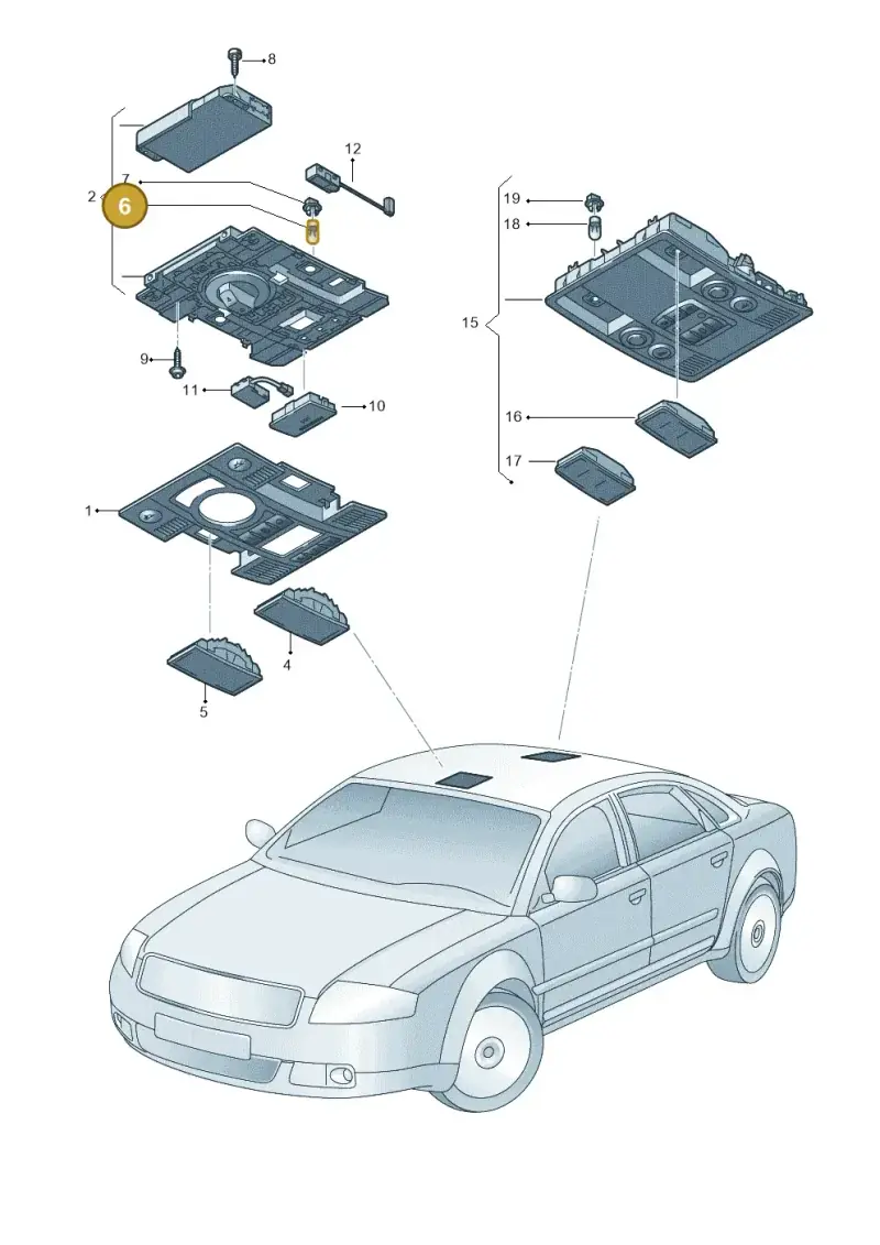 N10567401 — Audi A8/S8/qu. lang (2003-2007) diagram 291947100, position 6