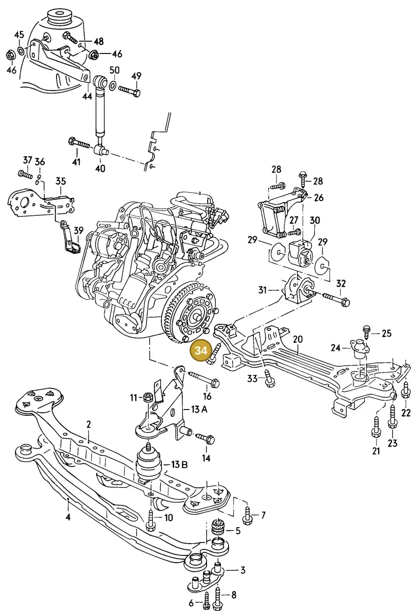 N10570202 — Volkswagen JETTA (FAW)            91> (1991-) diagram 064064000, position 34