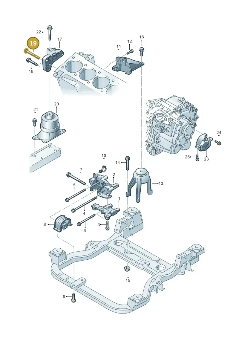 N10570202 — Volkswagen Transp. caravelle (2008-2009) diagram 410199300, position 19