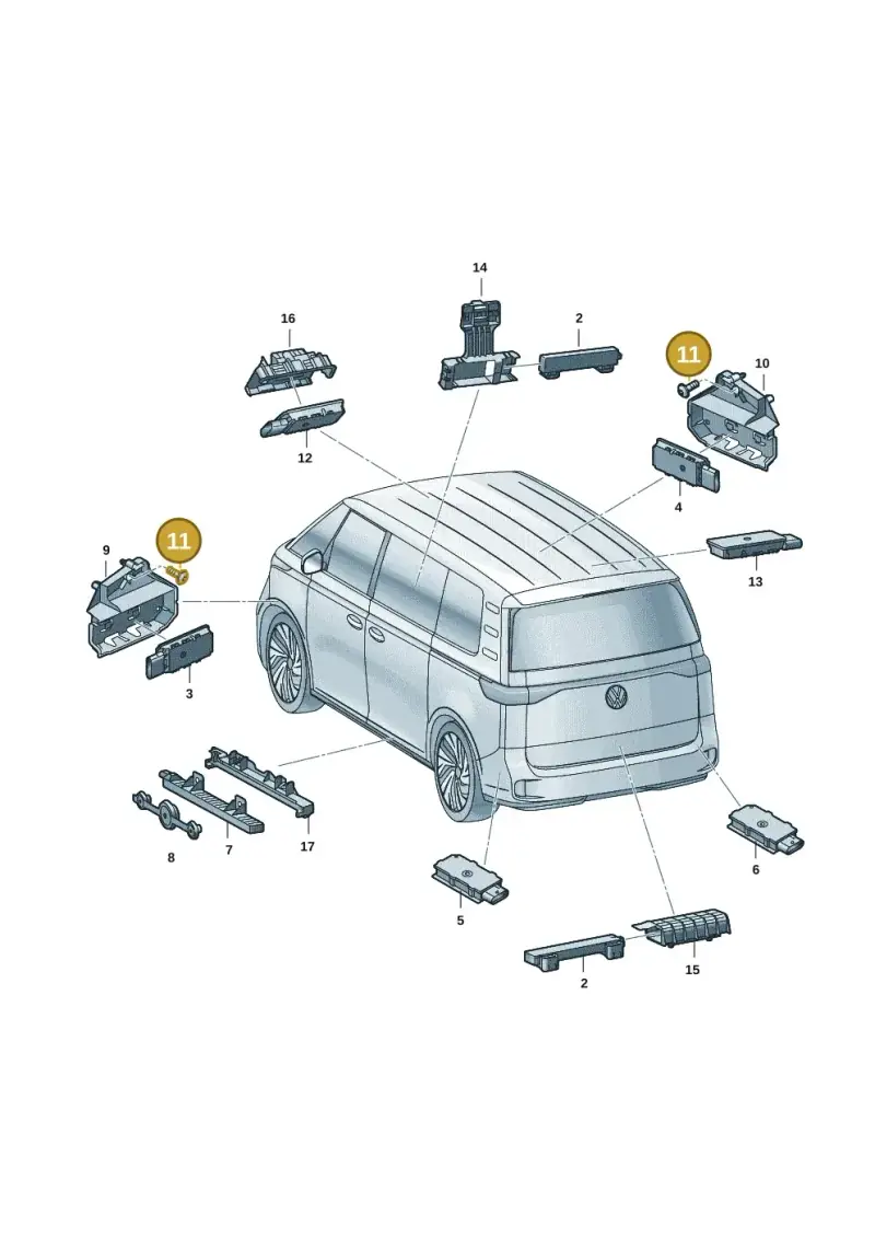 N10571404 — Volkswagen ID.Buzz (2022-) diagram 15a909400, position 11