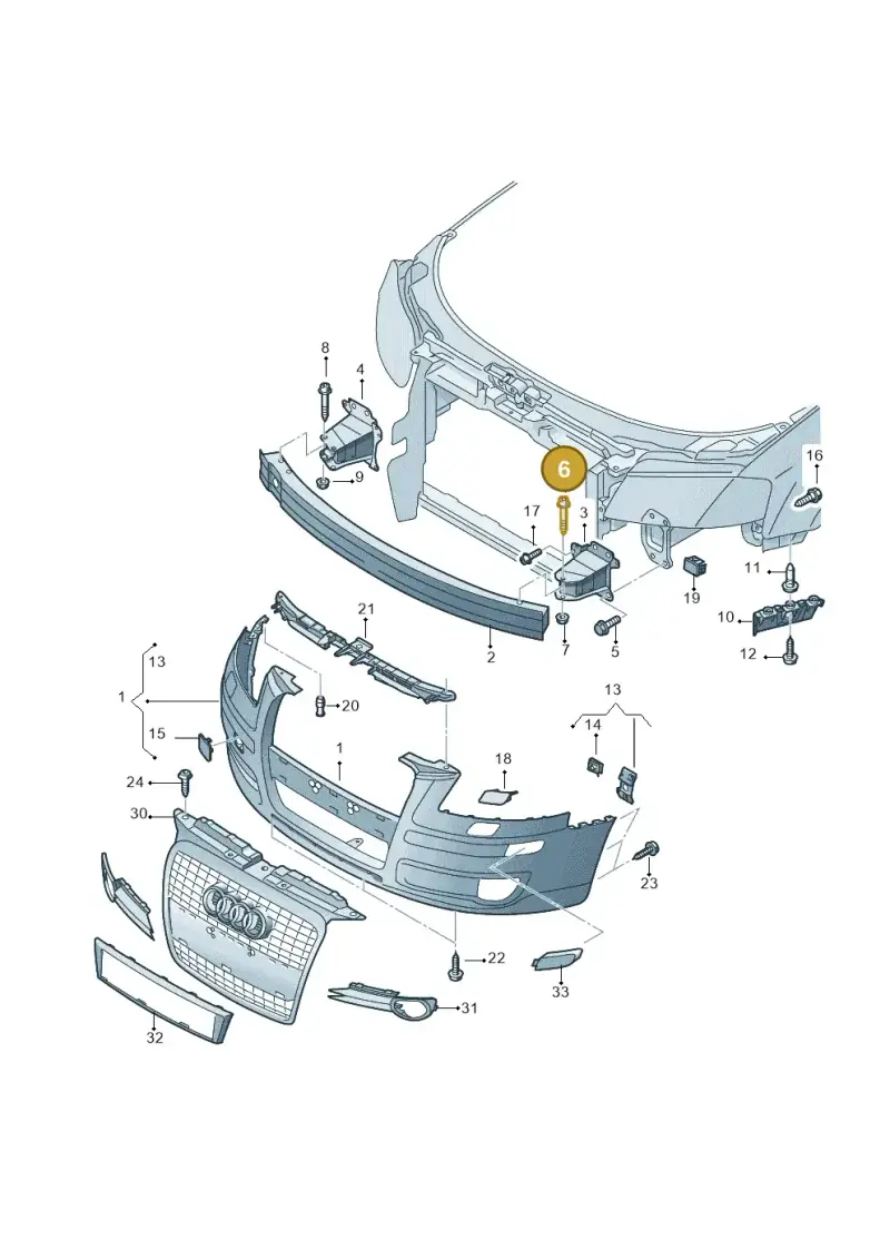 N10572102 — Audi A3/S3/Sportb./qu. 08 (2007-) diagram 412807100, position 6