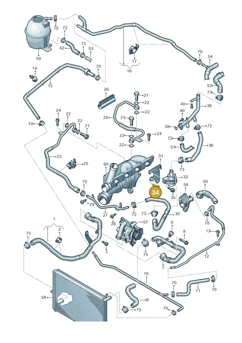 N10572401 — Volkswagen Amarok twin cab (2016-2022) diagram 683121300, position 34