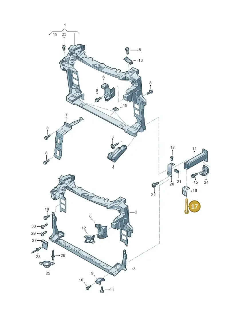 N10576702 — Volkswagen Touareg (2017-2023) diagram 439805050, position 17