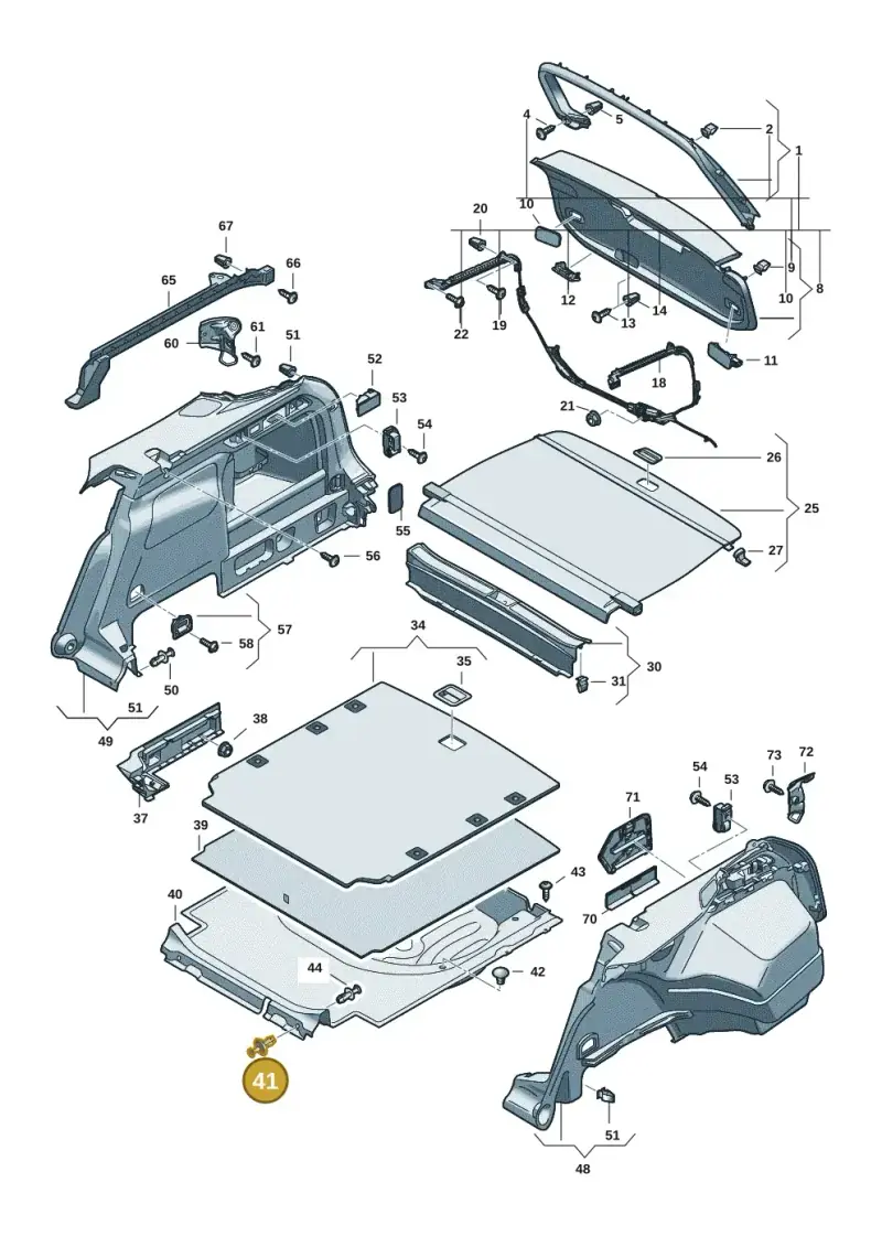N10583501 — Volkswagen Passat estate (2023-) diagram 3j0867800, position 41