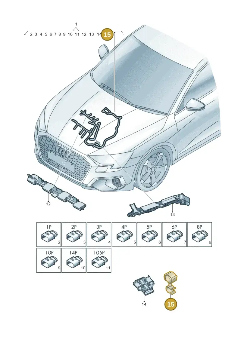 N10585701 — Audi A3 Sportback (2019-2025) diagram 596971270, position 15