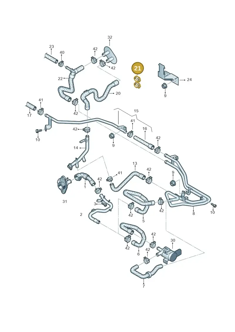 N10590601 — Volkswagen Amarok twin cab (2016-2022) diagram 683121350, position 21