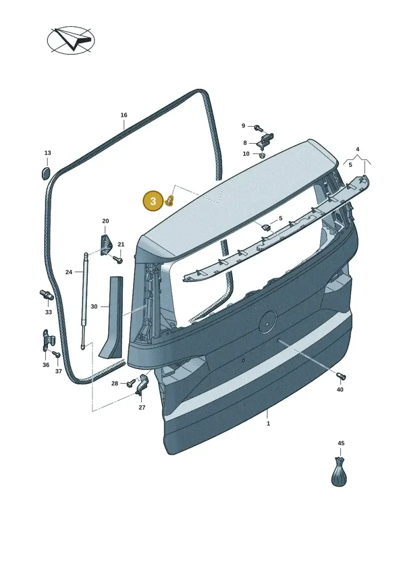 N10597701 — Volkswagen Multivan (2021-) diagram 7t0827000, position 3