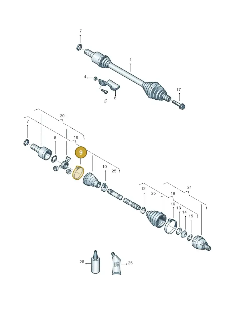 N10599701 — Volkswagen Jetta (2010-2014) diagram 409407440, position 9