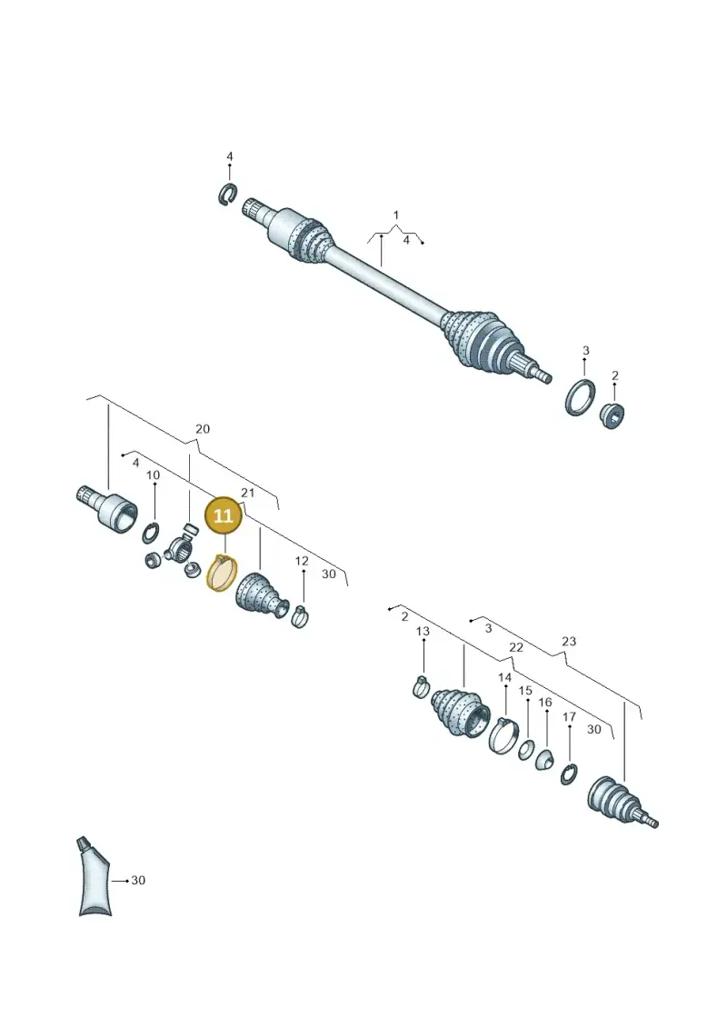 N10599701 — Volkswagen Polo (2008-2009) diagram 657407620, position 11