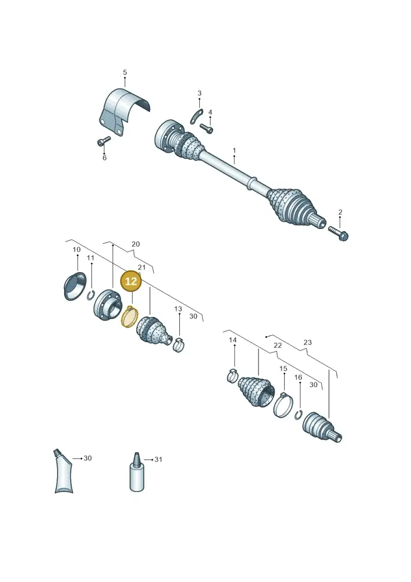 N10601501 — Volkswagen Tiguan 2.0 4Motion (2017-2024) diagram 702407520, position 12