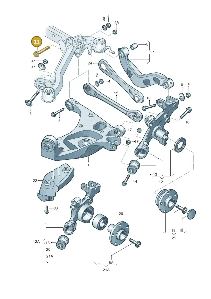 N10602202 — SEAT Exeo ST Reference (2008-2011) diagram 249505050, position 11
