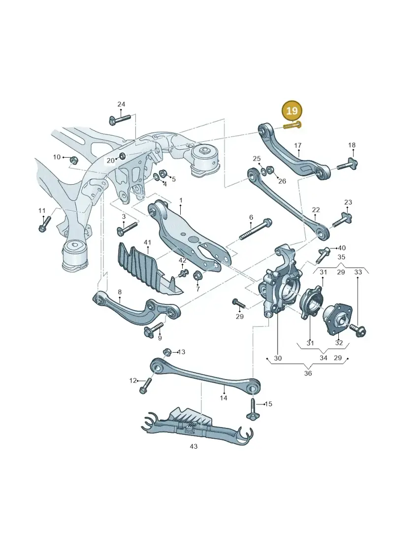 N10602202 — Audi RS4 Avant (2017-2025) diagram 849505300, position 19