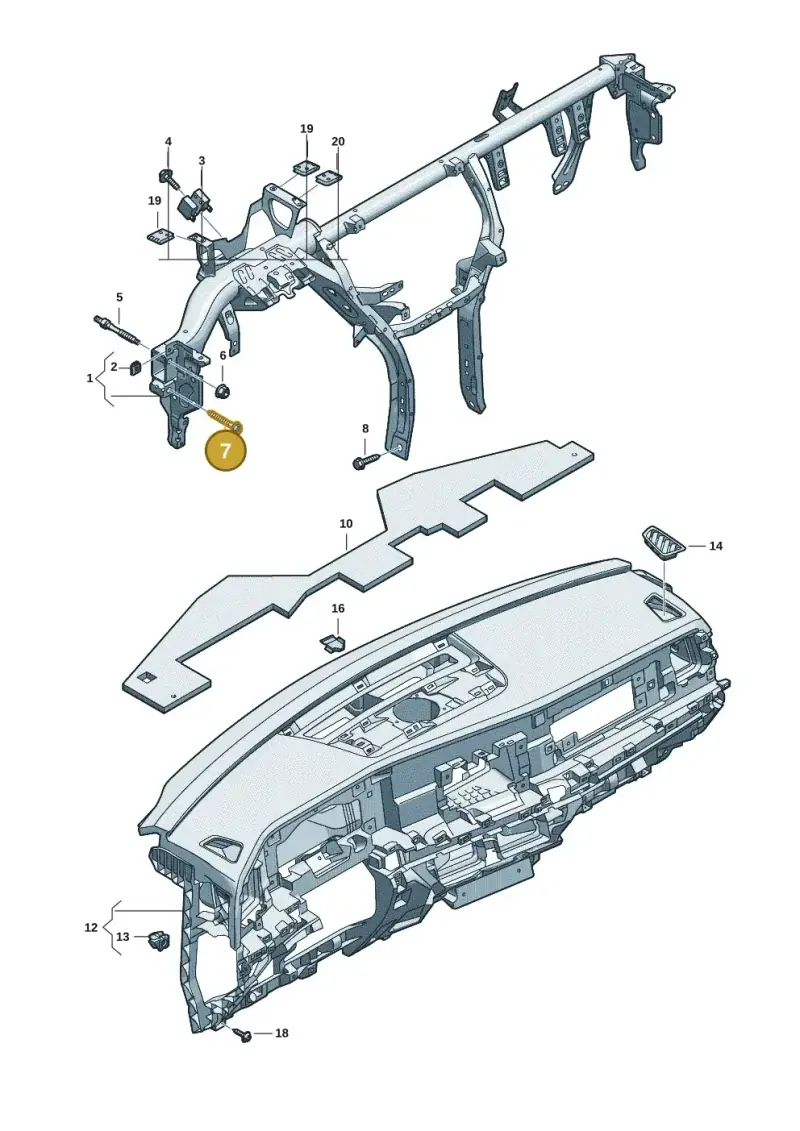 N10604402 — Volkswagen Tiguan 2.0 (2023-) diagram 57x857000, position 7