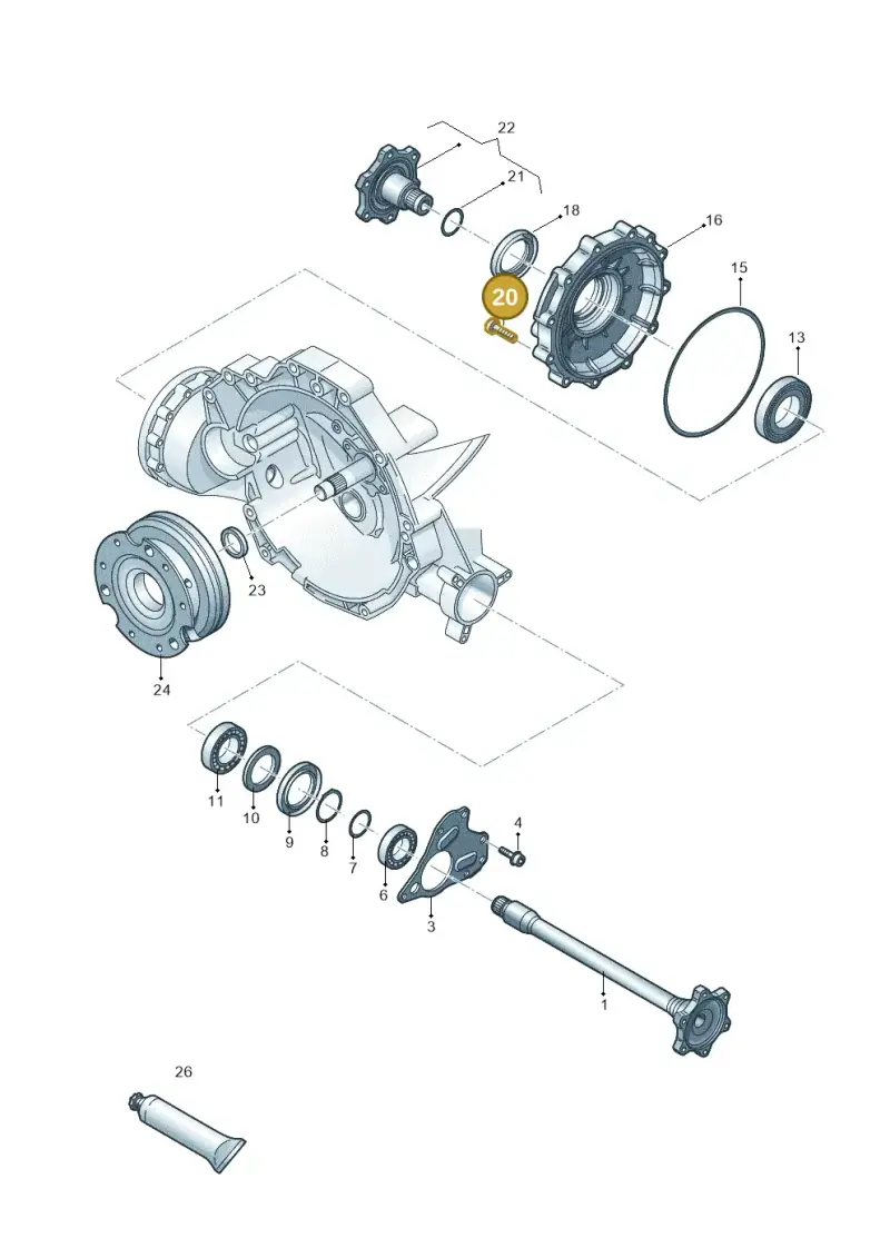 N10607002 — Volkswagen Phideon (2016-2023) diagram 251409500, position 20
