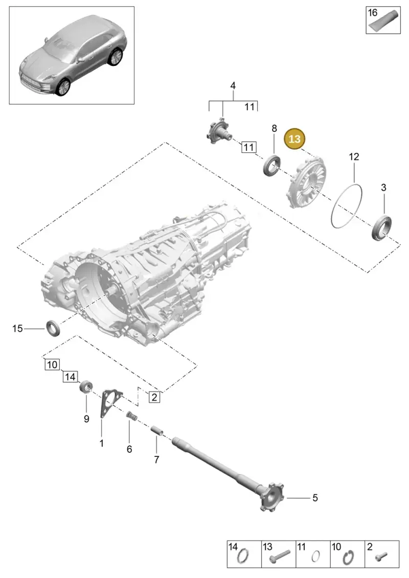 N10607002 — Porsche Macan (2018-2022) diagram p52000060, position 13