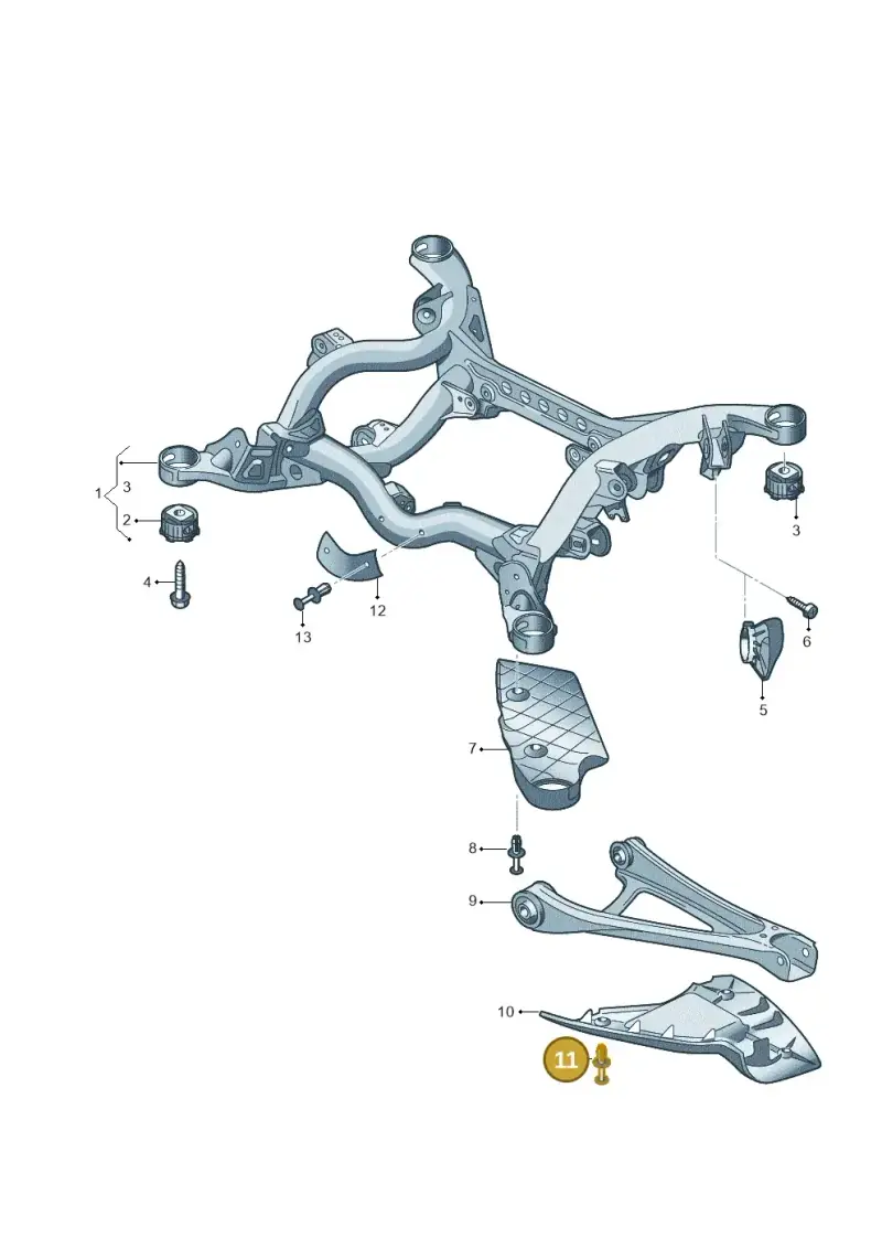 N10608501 — Volkswagen Touareg BlueMotion (2014-2018) diagram 693599050, position 11