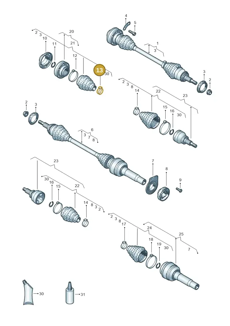 N10609101 — Volkswagen Caravelle (2015-2019) diagram 731407200, position 13