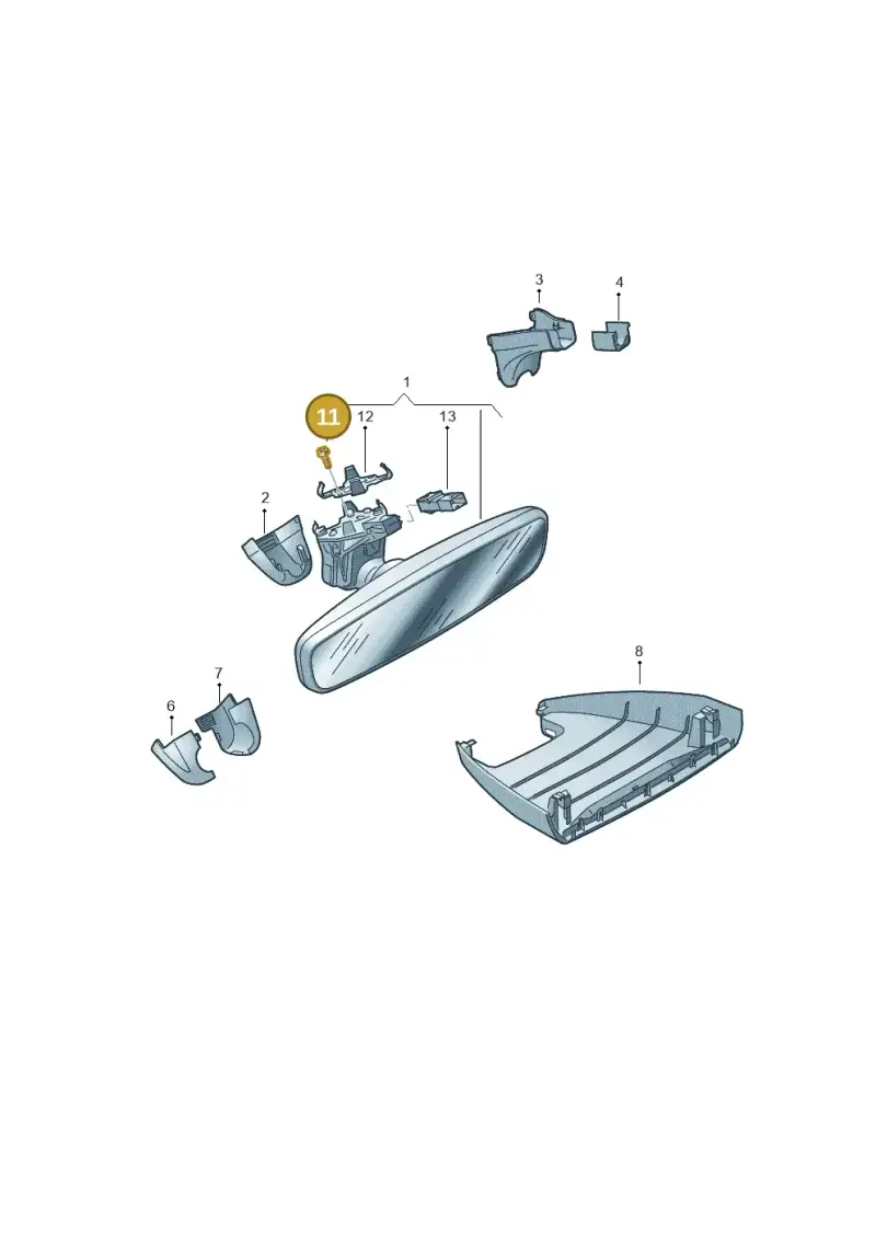 N10613301 — Volkswagen Transport. multivan (2019-2024) diagram 7em857047, position 11