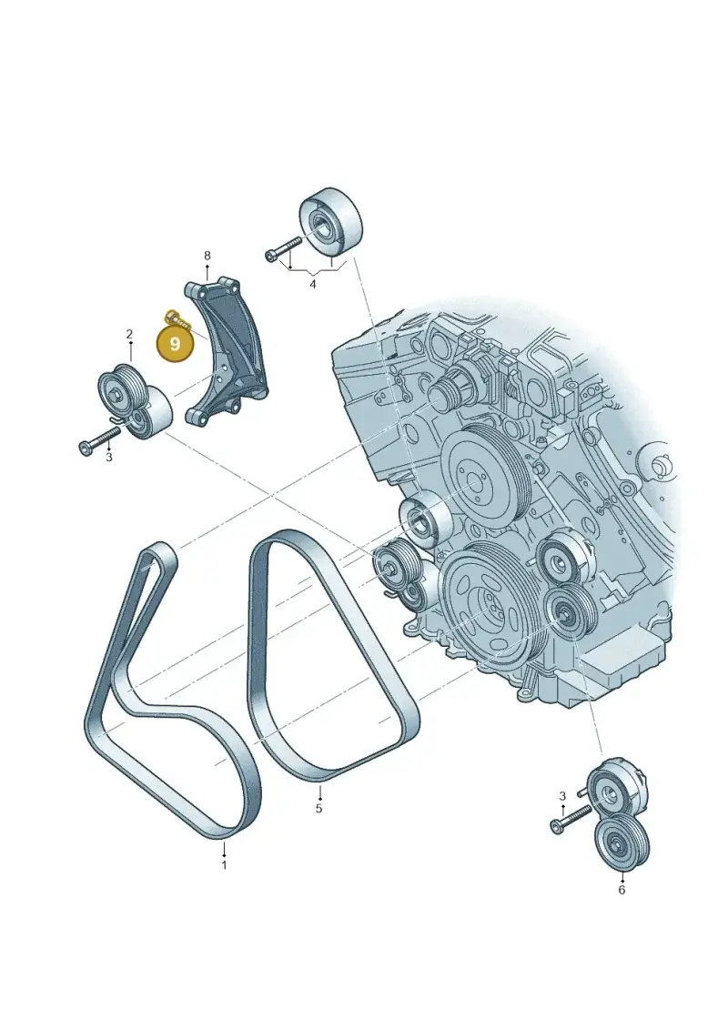N10613901 — Volkswagen Touareg BlueMotion (2014-2018) diagram 693903200, position 9