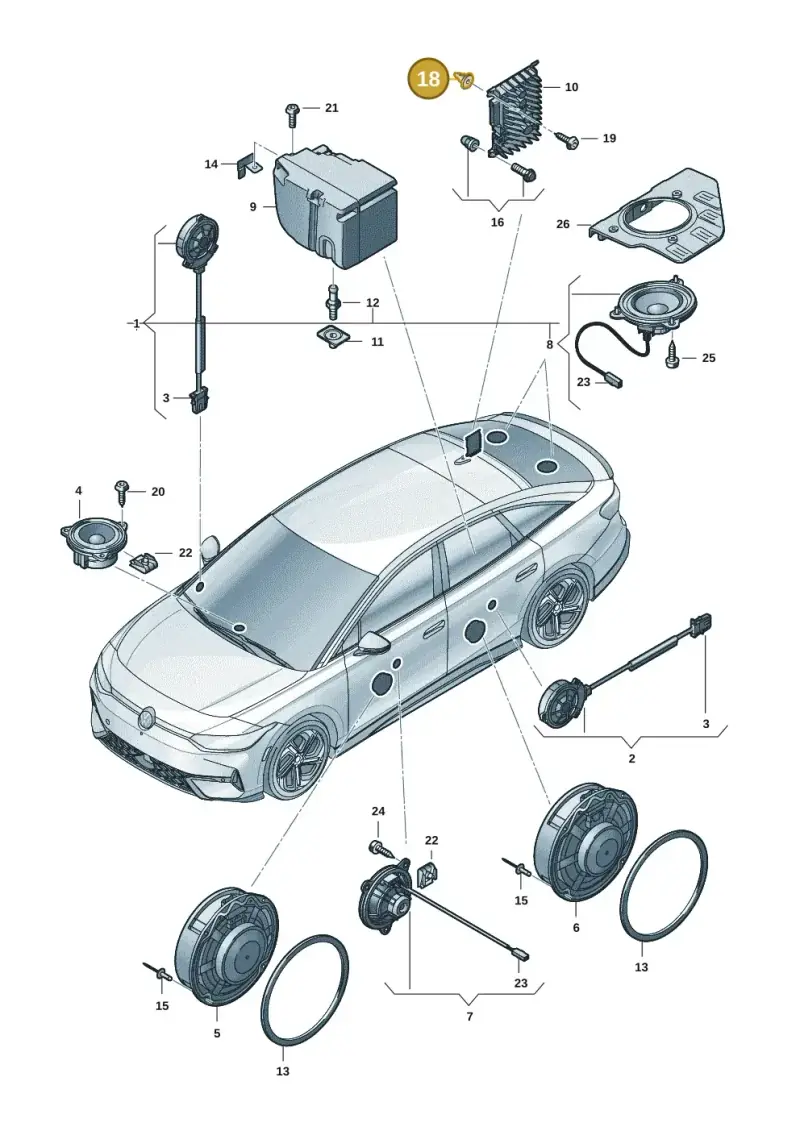 N10621301 — Volkswagen ID.7 Limousine Pro (2023-) diagram 14b035350, position 18