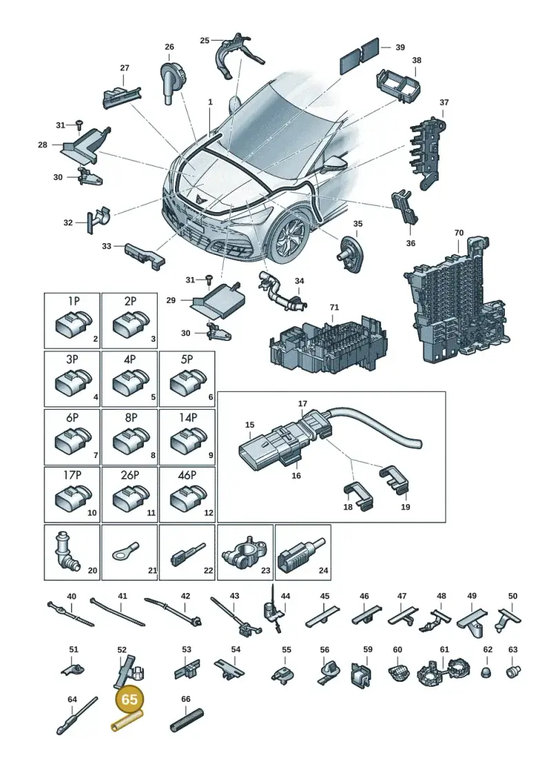 N10622001 — SEAT CUPRA Tavascan (2023-) diagram 20h971080, position 65