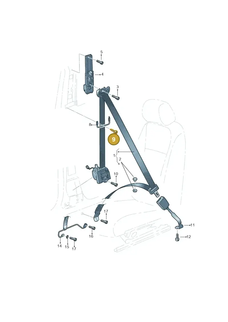 N10622401 — Volkswagen Jetta Vagon            08> (2008-) diagram 420857600, position 9