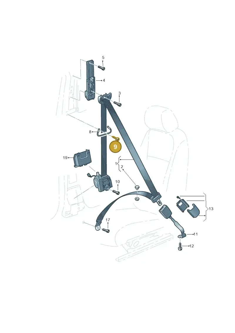 N10622401 — Volkswagen Passat CC (2011-2016) diagram 460857600, position 9