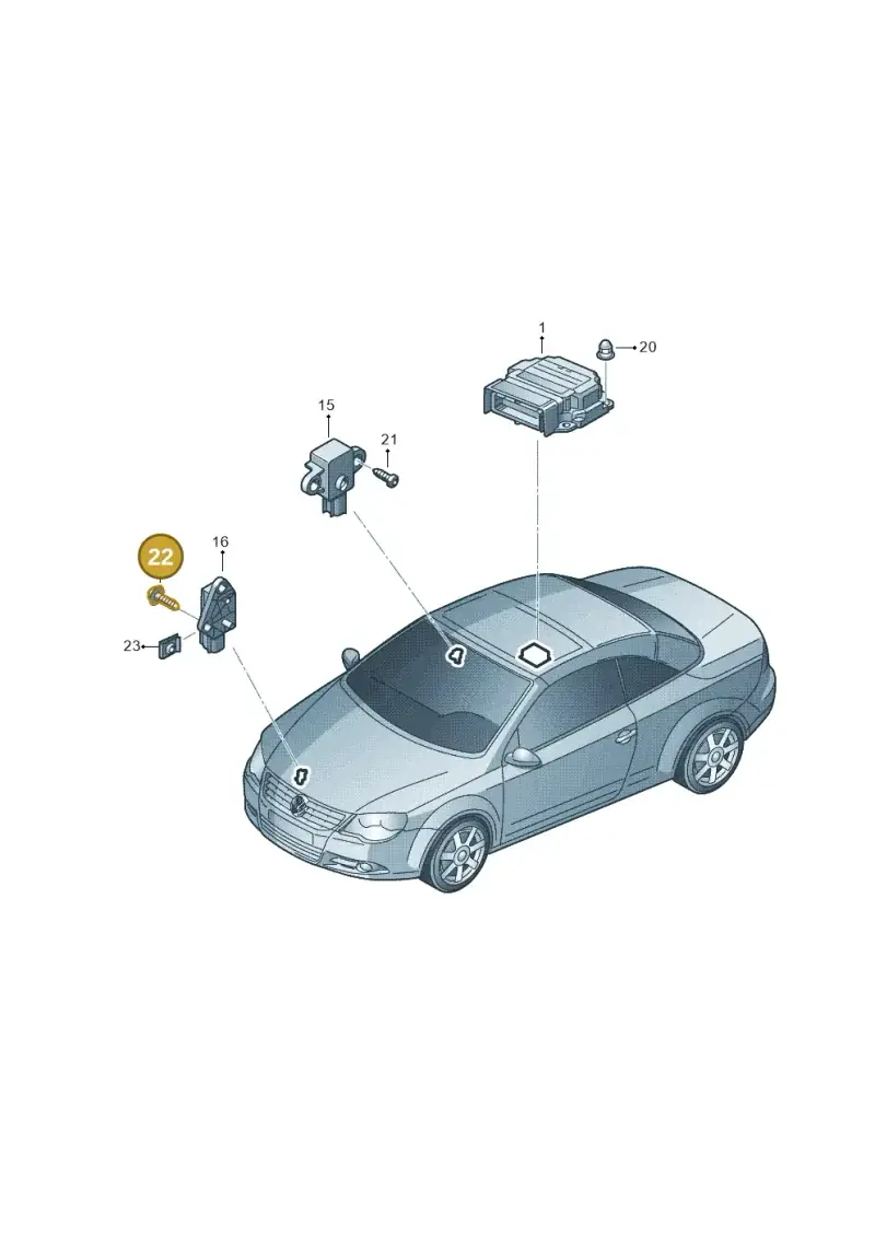 N10622401 — Volkswagen Eos BlueMotion (2010-2015) diagram 482959300, position 22