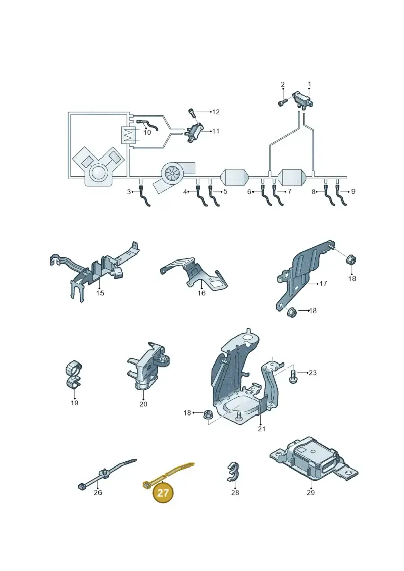 N10623102 — Audi Q8 (2018-2025) diagram 429906100, position 27
