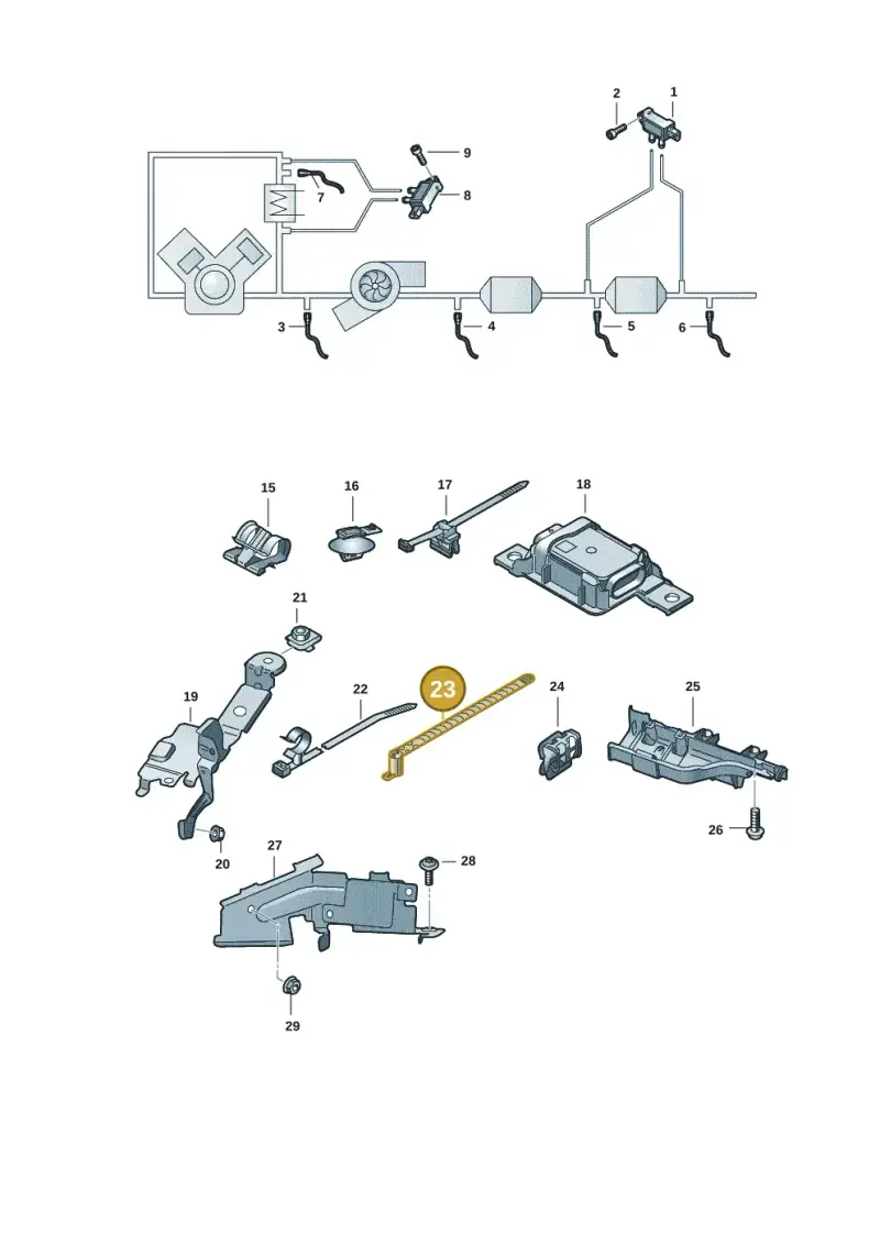 N10623102 — Audi A8 (2017-2025) diagram 838906011, position 23