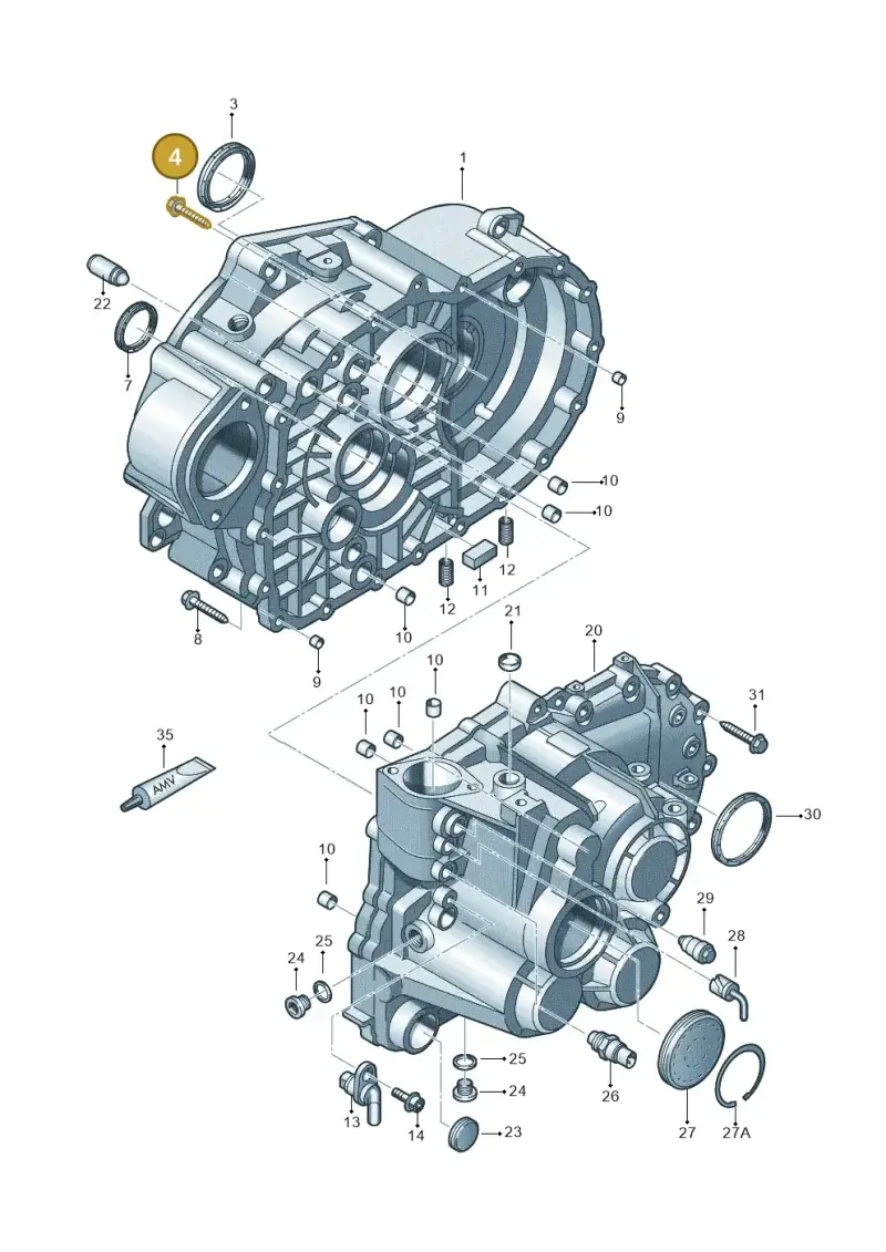 N10623801 — Volkswagen Jetta (2010-2014) diagram 634301150, position 4