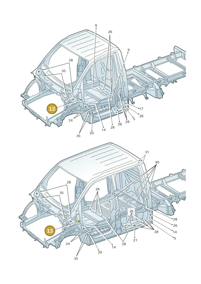 N10628101 — Volkswagen Single-cab transp. (2019-2024) diagram 411803350, position 13