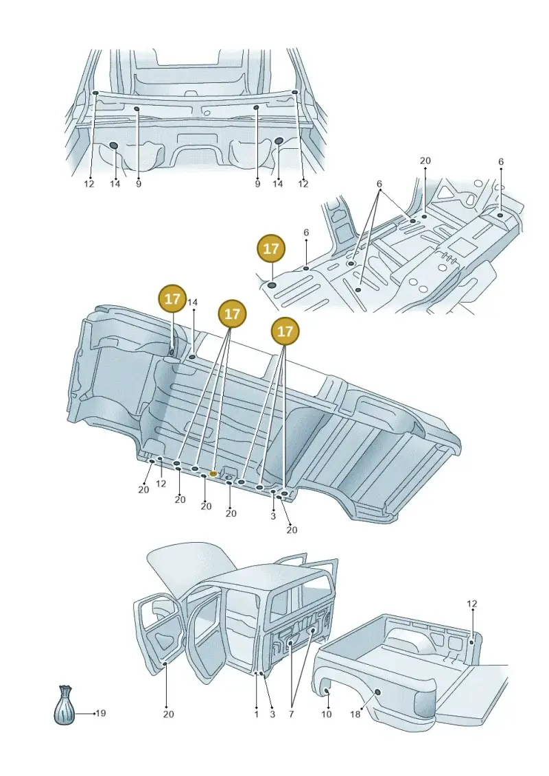 N10628101 — Volkswagen Amarok twin cab (2022-) diagram 683803350, position 17