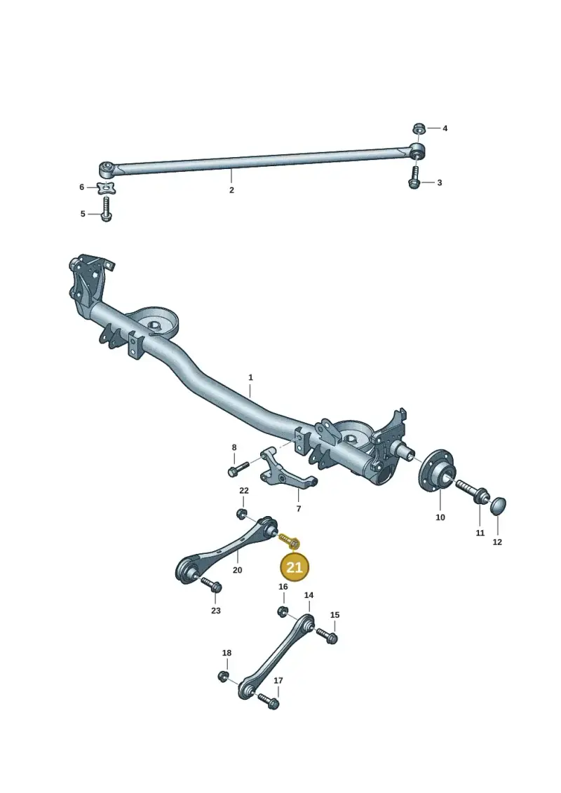 N10628601 — Volkswagen Caddy Maxi Kombi (2020-2024) diagram 2ka501000, position 21