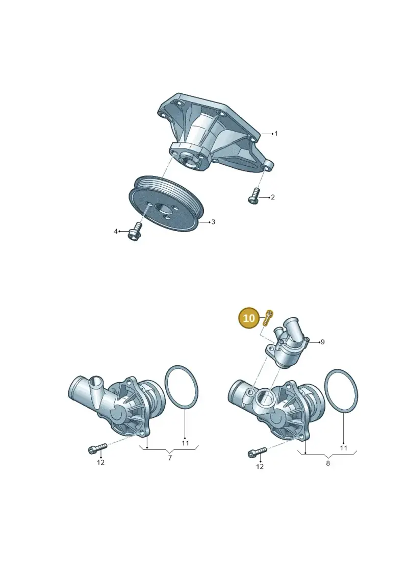 N10632002 — Volkswagen Touareg (2012-2014) diagram 693121040, position 10