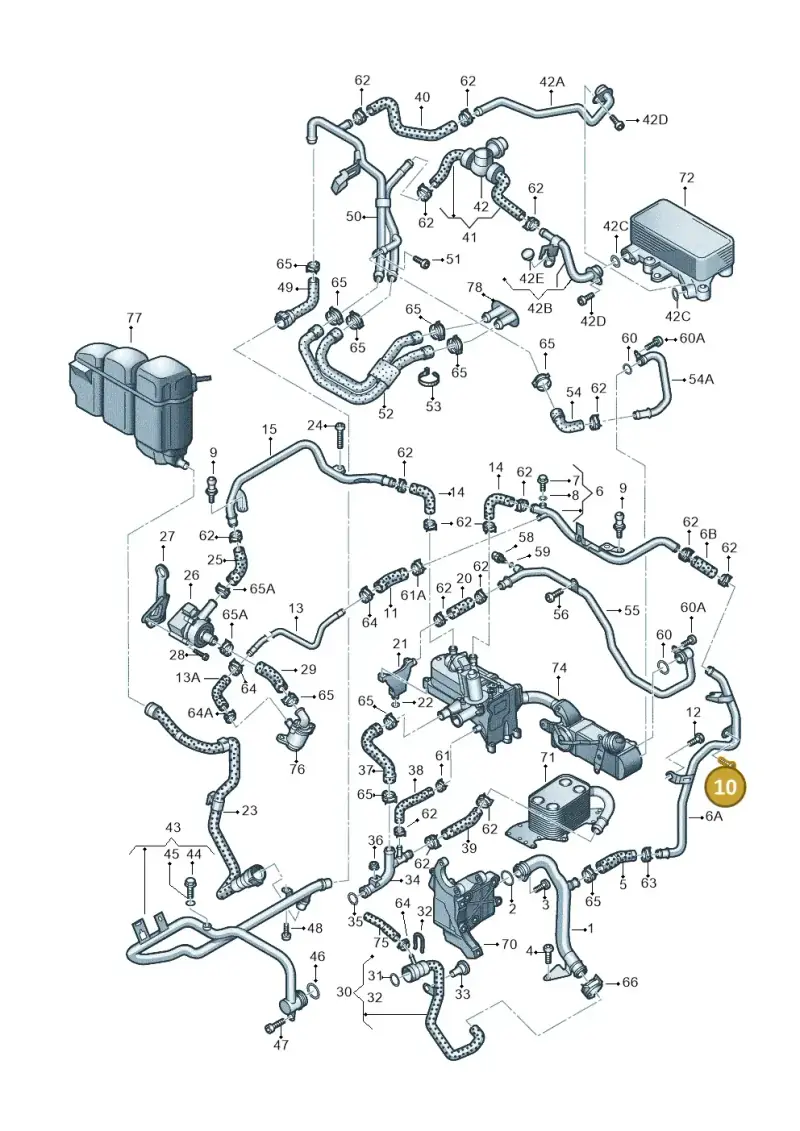 N10632002 — Volkswagen Touareg (2012-2014) diagram 693121560, position 10