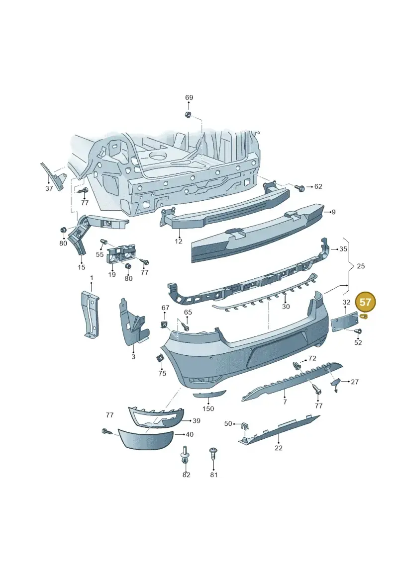 N10638201 — Volkswagen Golf Cabriolet (2011-2016) diagram 718807500, position 57